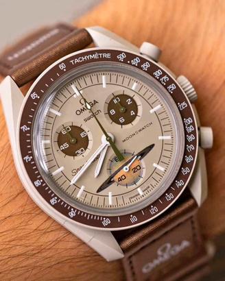 Omega Swatch marrone