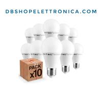 10 pezzi lampadine v-tac 9w e27 sviluppo 60w