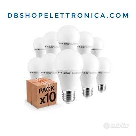 10 pezzi lampadine v-tac 9w e27 sviluppo 60w