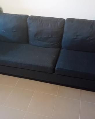 DIVANO IN STOFFA COLORE NERO