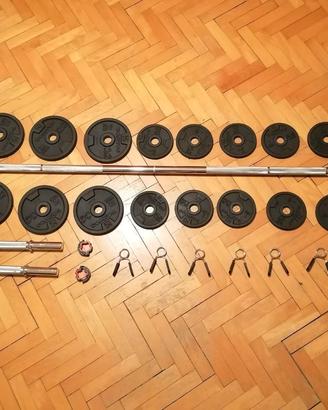 Kit Pesi 42 kg – Dischi Ghisa e Barre 28mm