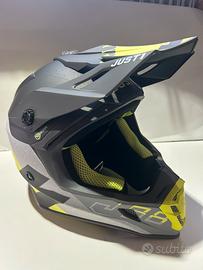 Casco cross just1 opaco fluo