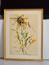 Litografia originale a colori Ernesto Treccani 