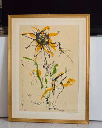 Litografia originale a colori Ernesto Treccani 