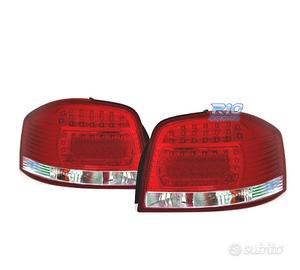 FANALI PER AUDI A3 8P 03-08 LED ROSSO CROMATO