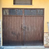 Porta garage ferro zincato doppia anta