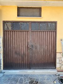 Porta garage ferro zincato doppia anta