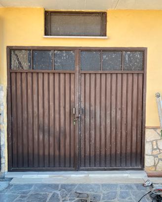 Porta garage ferro zincato doppia anta