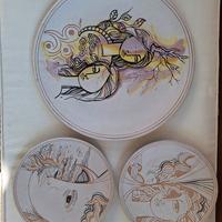 3 piatti in ceramica di santo Stefano di Camastra