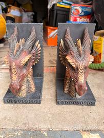 TESTE DI DRAGO IN RESINA