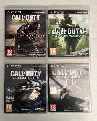 Lotto 4 Giochi PS3 Call Of Duty