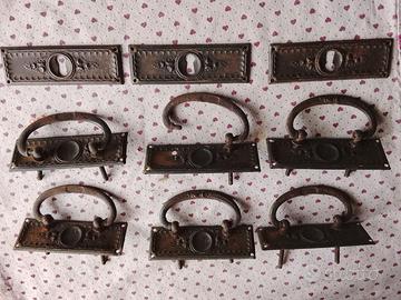 Maniglie per restauro mobili antichi loto 9 pezzi