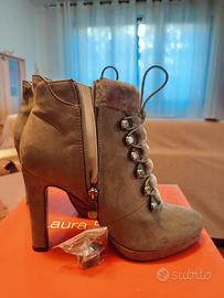 Stivaletti n. 37 con tacco 10 cm - Come nuovi
