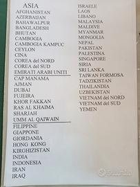 Francobolli del continente Asiatico 