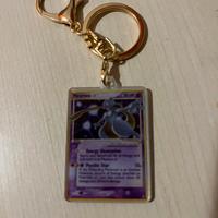 Portachiavi pokemon  con carta di Mewtwo