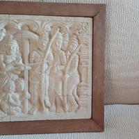 quadro orientale in gesso in rilievo