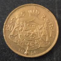 20 Franchi oro belga 