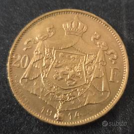 20 Franchi oro belga 