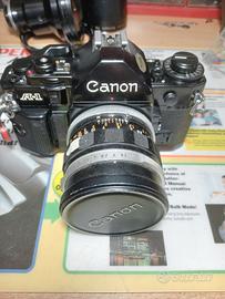 Canon A1 con obiettivo 