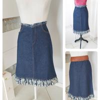 Gonna jeans con frange tg S Max Mara nuova