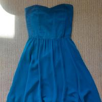 tubino estivo senza spalline color petrolio 