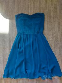 tubino estivo senza spalline color petrolio 