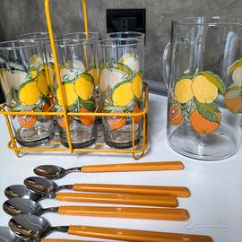 Set bicchieri con caraffa vintage by Cerve 