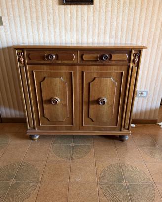 Credenza/Madia in legno massello 2 ante e 2 casset