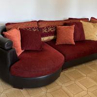 DIVANO ETNICO PENISOLA VERO LEGNO PIÙ 5 CUSCINI