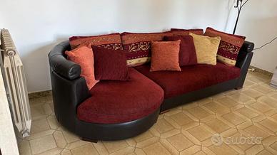 DIVANO ETNICO PENISOLA VERO LEGNO PIÙ 5 CUSCINI