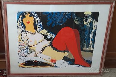 salvatore fiume "calze rosse" cm 85x75 num.32/100