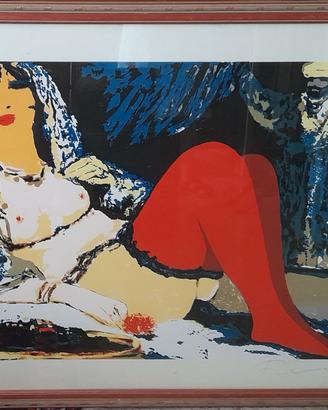 salvatore fiume "calze rosse" cm 85x75 num.32/100