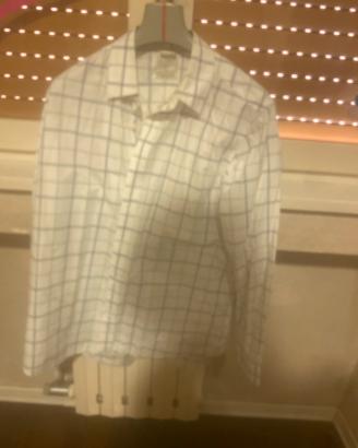 Camicia timberland a quadri bianca e azzurra