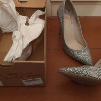 Scarpe tacco alto argento