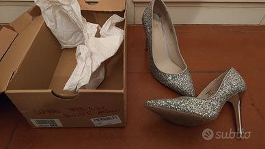 Scarpe tacco alto argento