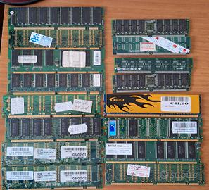 Lotto banchi RAM DDR DDR2 per PC desktop  (16pz)