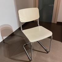 4 Sedie in stile vintage / acciaio cromato