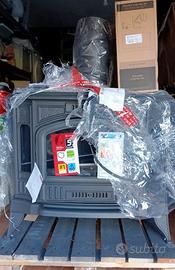 Stufa a legna Kratki K9 + set tubi in acciaio.