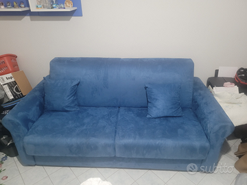 Divano letto blu