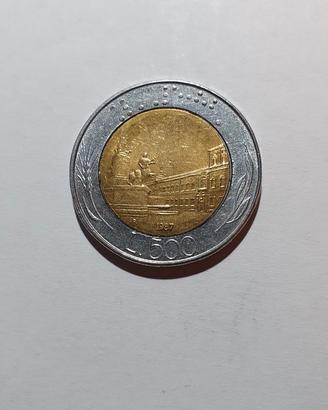 Moneta lire 500 anno 1987