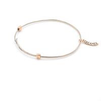 Bracciale DoDo rigido in argento e oro 9 Kt