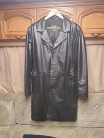 Cappotto in vera pelle da uomo