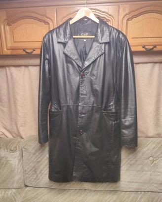 Cappotto in vera pelle da uomo