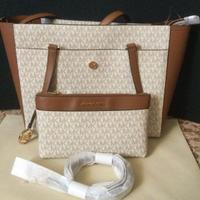 Michael Kors borsa 2 in 1 Donna, colore beige