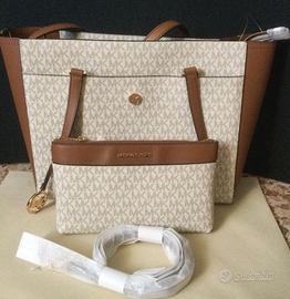 Michael Kors borsa 2 in 1 Donna, colore beige