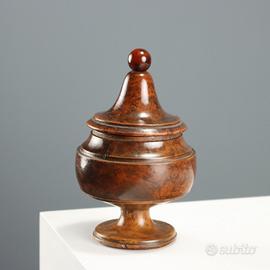 Barattolo Porta Tabacco in Radica di Noce Fine 800