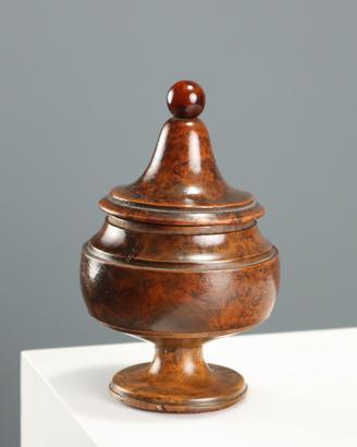 Barattolo Porta Tabacco in Radica di Noce Fine 800