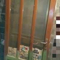 porta a vetri in legno massiccio 