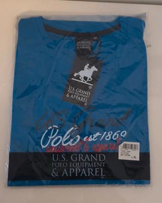 T shirt blu U.S Polo Equipment and apparel XL new