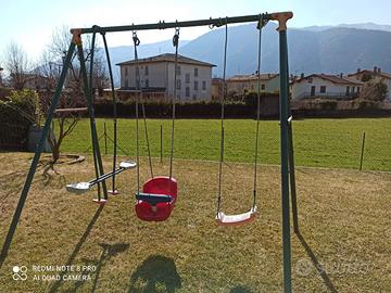 Altalena tripla da giardino